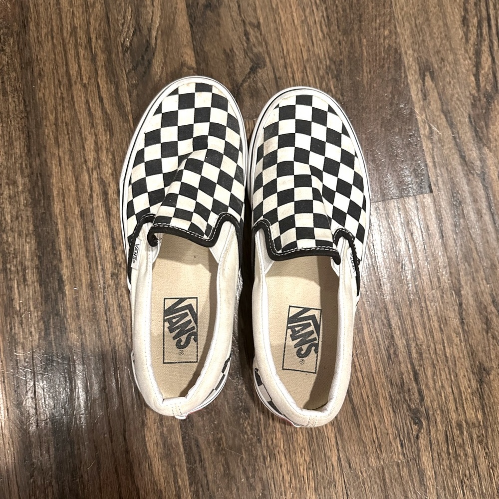 Checkered Vans, Size 6.5